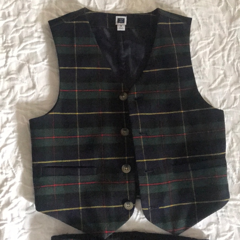 Janie and Jacks tartan vest and matching pants